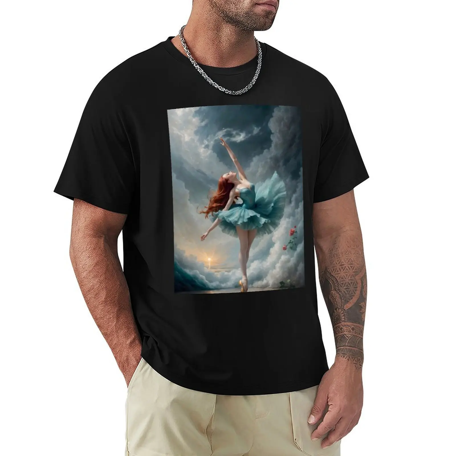 Dance Among the Clouds T-Shirt Quick Dry Training Short Sleeve Tee