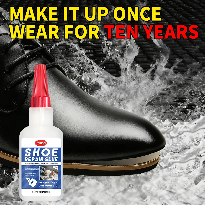 20ML Waterproof Shoe Repair Glue Strong Bonding Adhesive For Rubber Leather Sneaker Sole Repair Quick Dry Flexible Glue