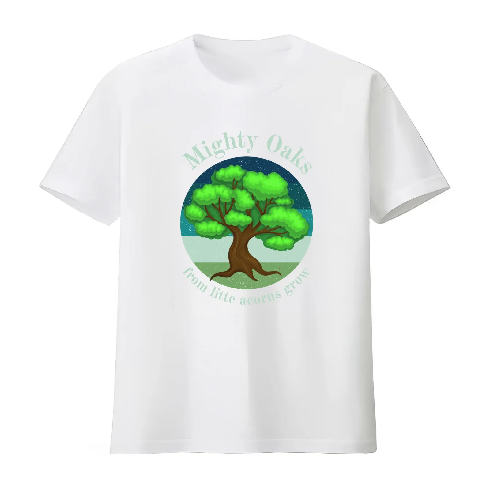 Mighty Oaks From Little Acorns Grow T-Shirt Summer Casual Cotton Tee Oversized Streetwear Tops Vintage Graphic Print