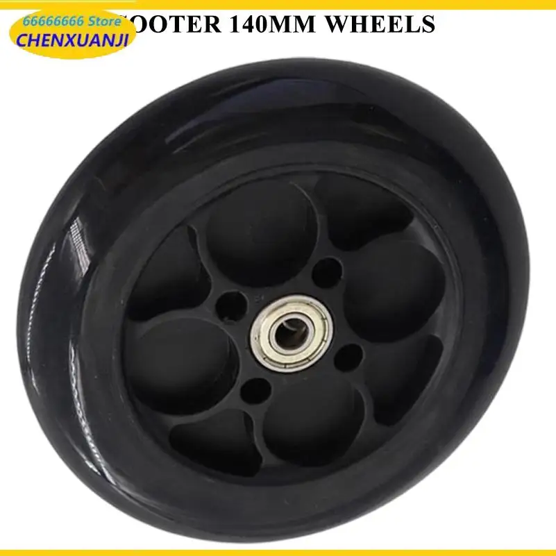 6-inch PU 140mm solid tire wheels suitable for scooter front wheel brake kit solid tire wheels