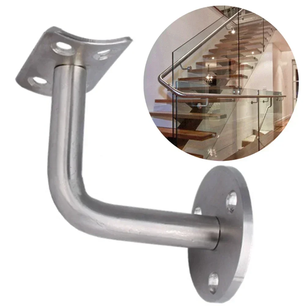 304 Stainless Steel Wall-mounted Handrail Bracket Solid Wall Support Stair Handrail Support Hardware Accessories 60X80mm 60X60mm