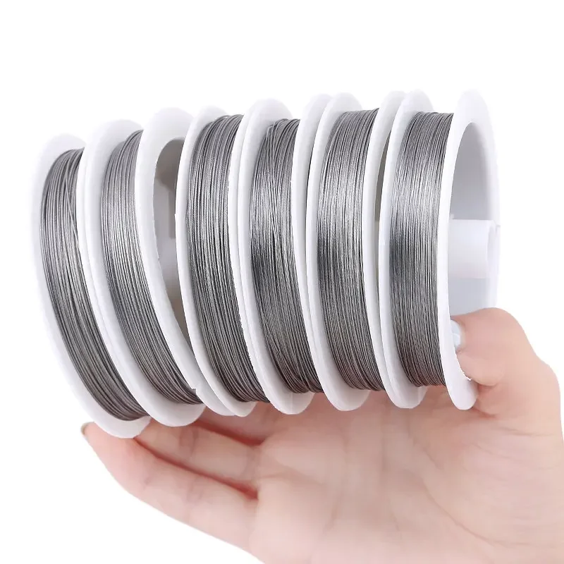 304 Stainless Steel Bead String Wire Nylon Coated Stainless Steel Wire for Necklace Bracelet Beading Craft Work