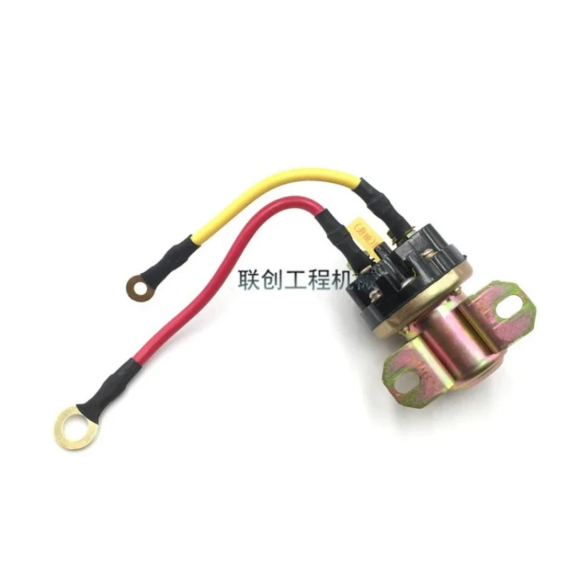 For Kobelco SK200 SK230-6E Kato HD820 Start motor relay Mitsu-bishi 6D34 Engine Excavator Parts