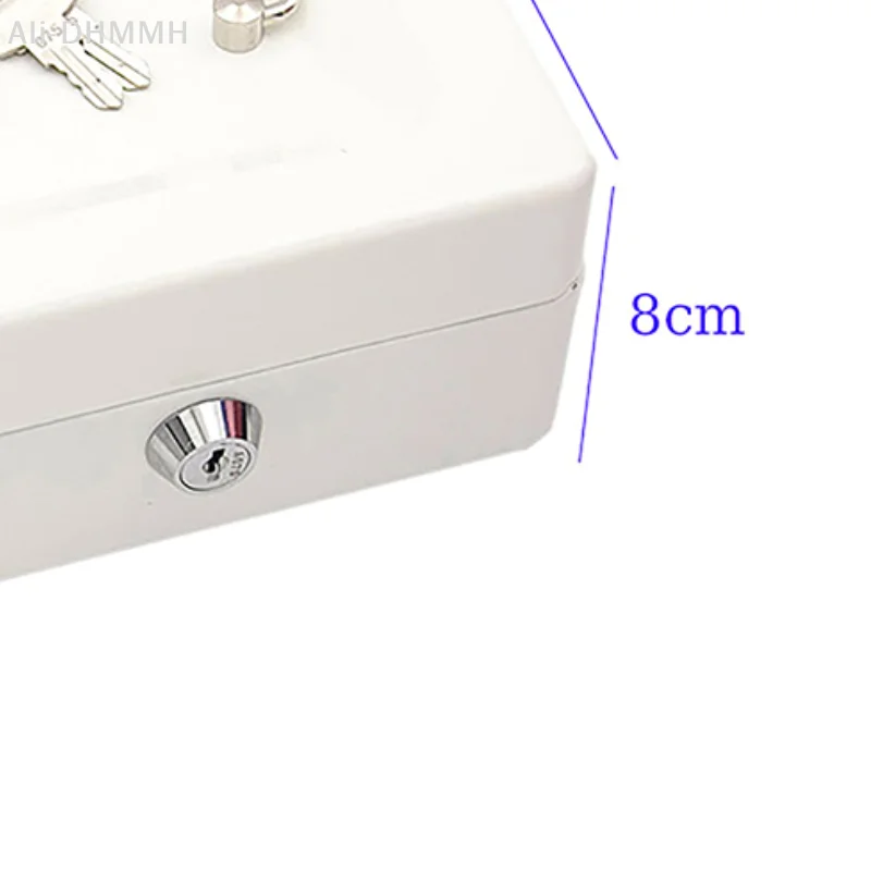 ZLinKJ Practical Mini Petty Cash Money Box Stainless Steel Security Lock Lockable Safe Small Fit for House Decoration