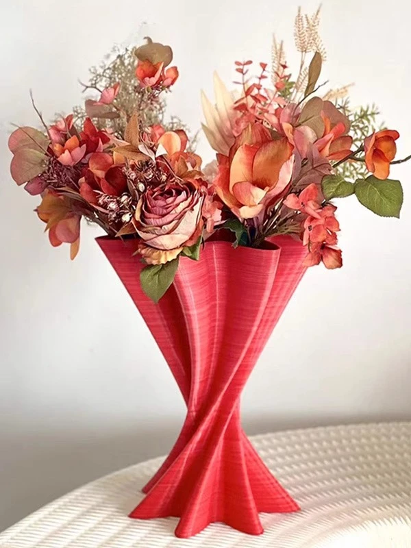 Print rotating vase ornament flower arrangement gift