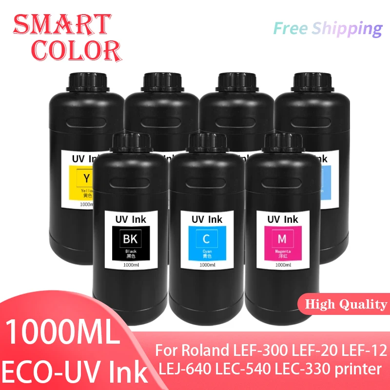 1000ML ECO-UV Ink For Roland LEF-300 LEF-20 LEF-12 LEJ-640 LEC-540 LEC-330 printer