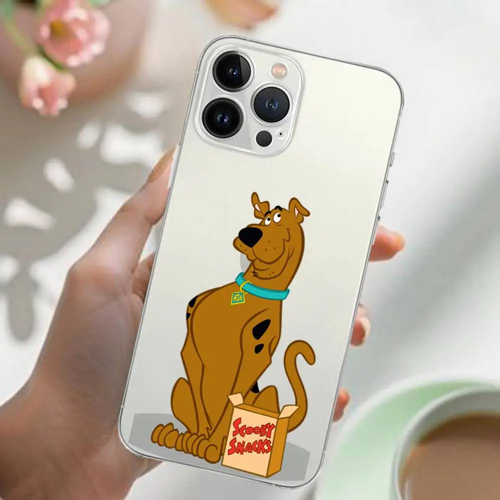 حافظة هاتف D-Doo Cute D-Dog S-Scoobies شفافة لهاتف آيفون 16 15 11 13pro Max 14Plus X Xr Xs Max 12mini - غطاء شفاف #2
