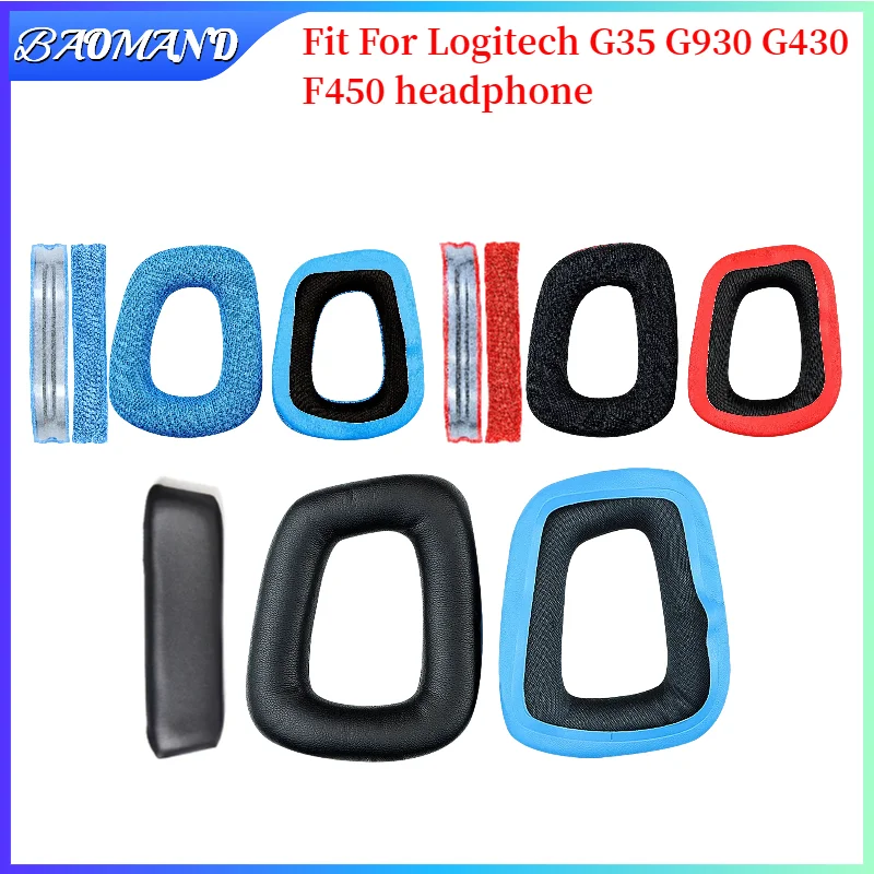

Replacement Earpads for Logitech G35 G930 G430 F450 Headset Headphones Leather Sleeve Earphone Earmuff