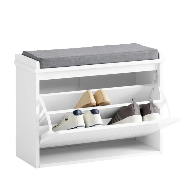 SoBuy FSR98 Schuhkipper Schuhschrank mit Klappe Schuhbank mit Sitzkissen Schuhkommode Sitzbank BHT ca.: 62x46x26cm