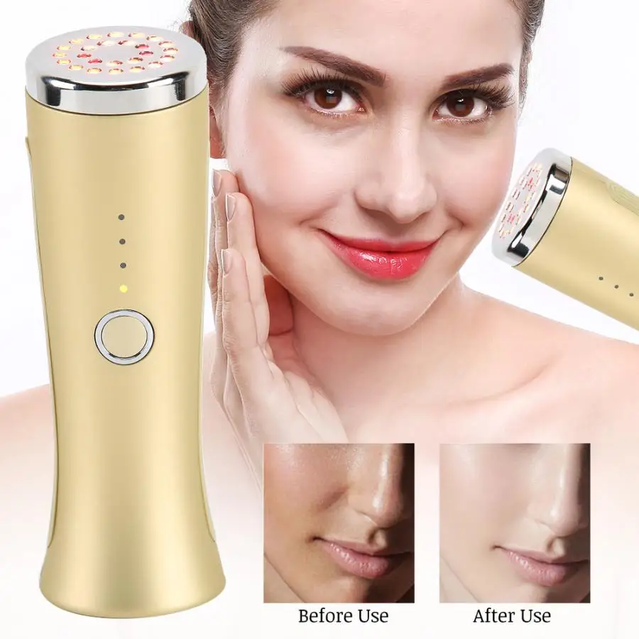 

625/825nm LED Red Light Photon Therapy Infrared Beauty Care Skin Tightening Anti Aging Face Lift Device Facial Skin Wand Massage