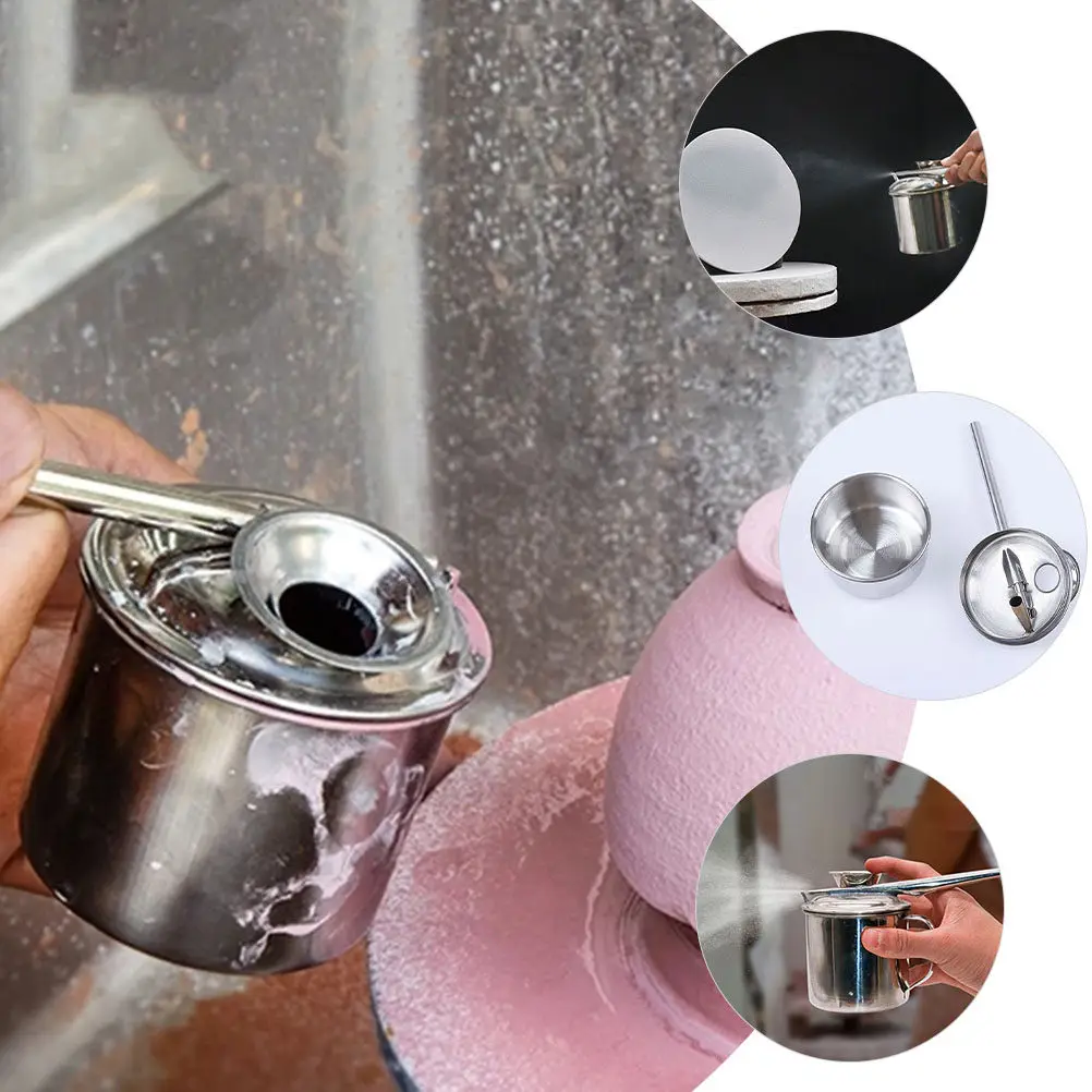 

Распылитель для декорирования керамики, из нержавеющей стали, легкий, портативный, для нанесения глазури, для работы с глиной, для рукоделия