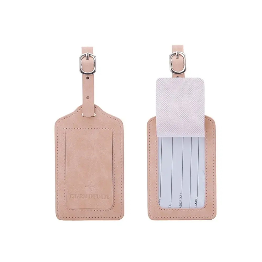 PU Leather Suitcase Tag Baggage Name Tags Airplane Check-in Boarding Pass Luggage Tag Airplane Suitcase Tag Travel Accessories