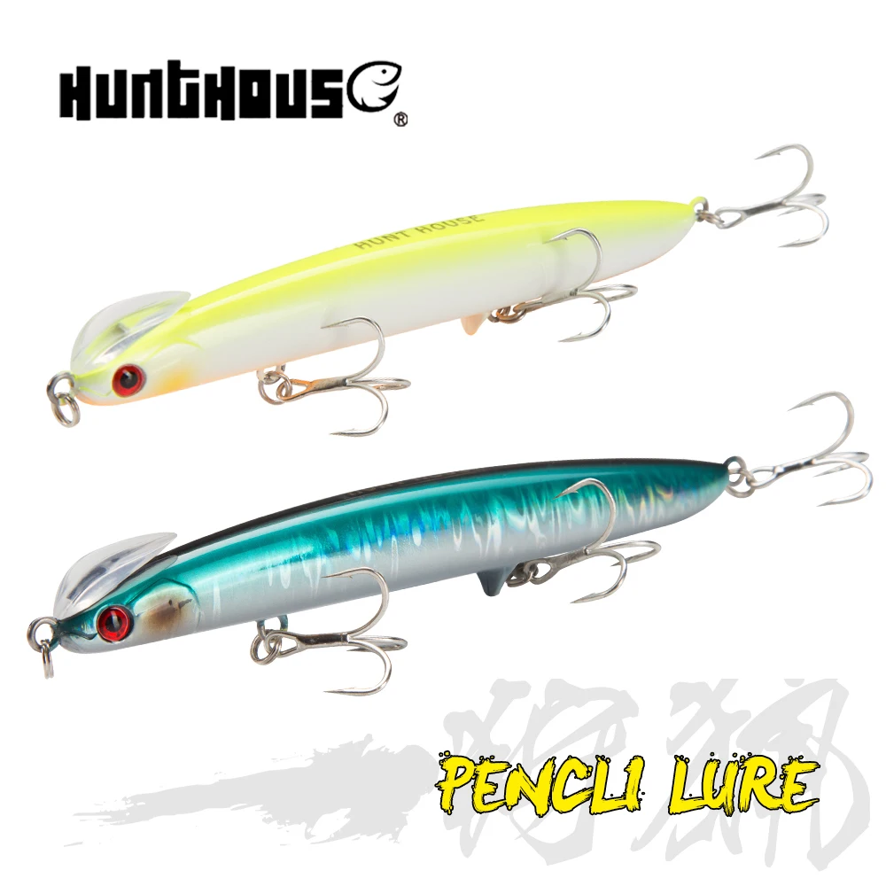 

Hunthouse Pencil Fishing Lure Hard Bait Wobblers Stickbait 125mm 38g Sinking Long Casting Saltwater For Pike Bass Fish Tackle