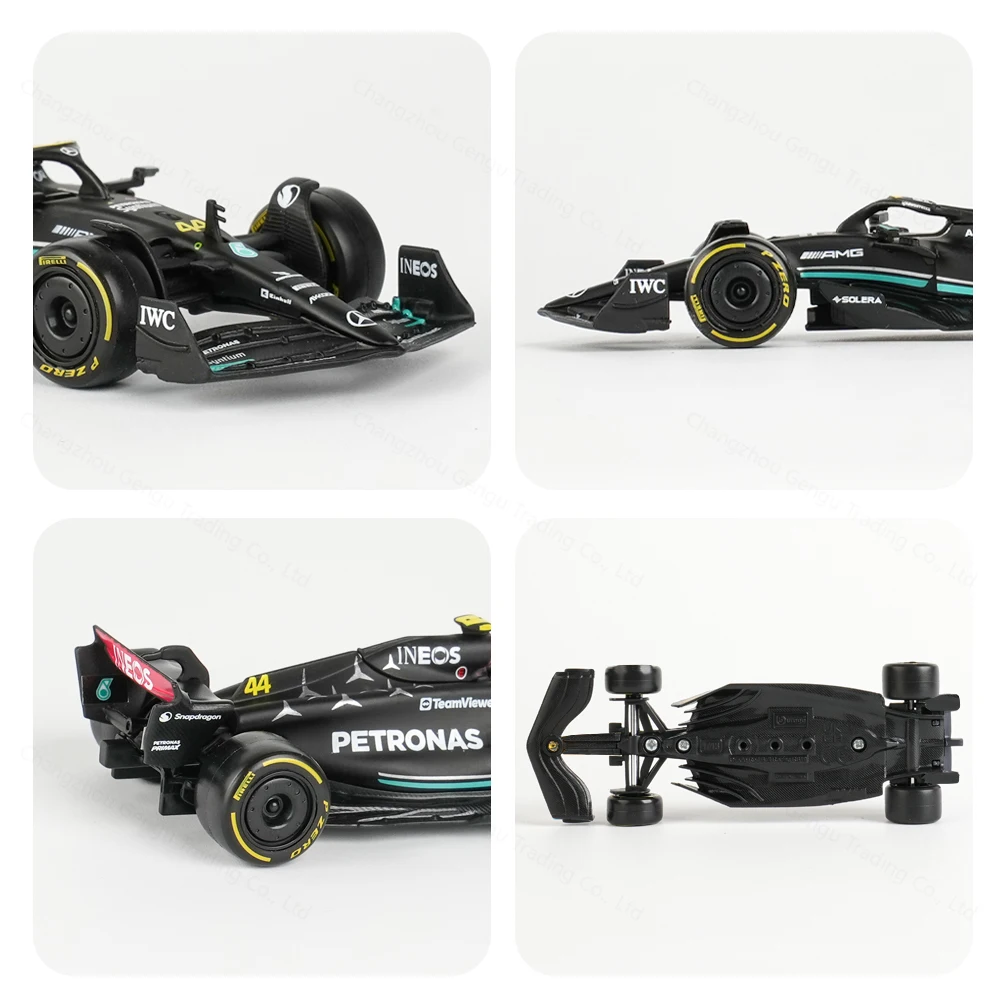 Bburago 1:43 Mercedes AMG 2023 W14 E Performance F1 coche de fórmula vehículos fundidos a presión juguetes de carreras de modelos coleccionables