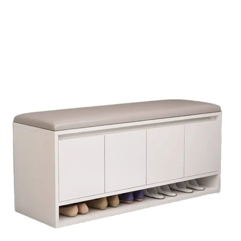 

Entry at the door Modern simple shoe stool Seat stool Integrated low cabinet Dust-proof storage Small shoe cabinet