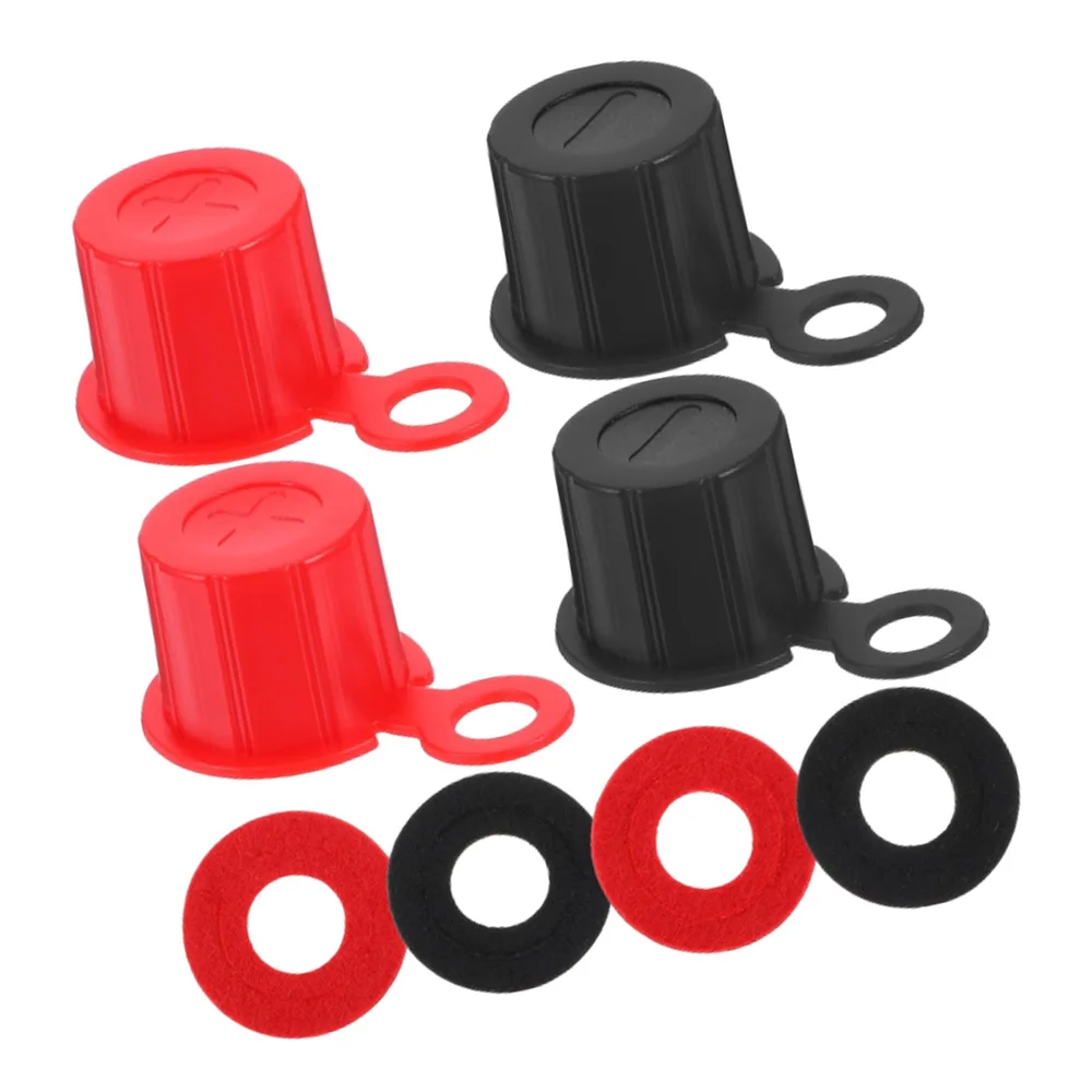 8PCS Battery Terminal Covers Plastic Battery Post Cap Batterys Terminal Insulating Protector Rubber Insulating Caps with Washers