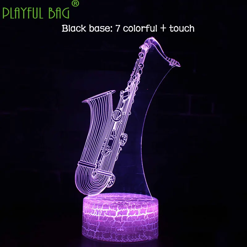 Garage kit figure light brand musical instrument horn model creative 3D LED Christmas adult gift zd54