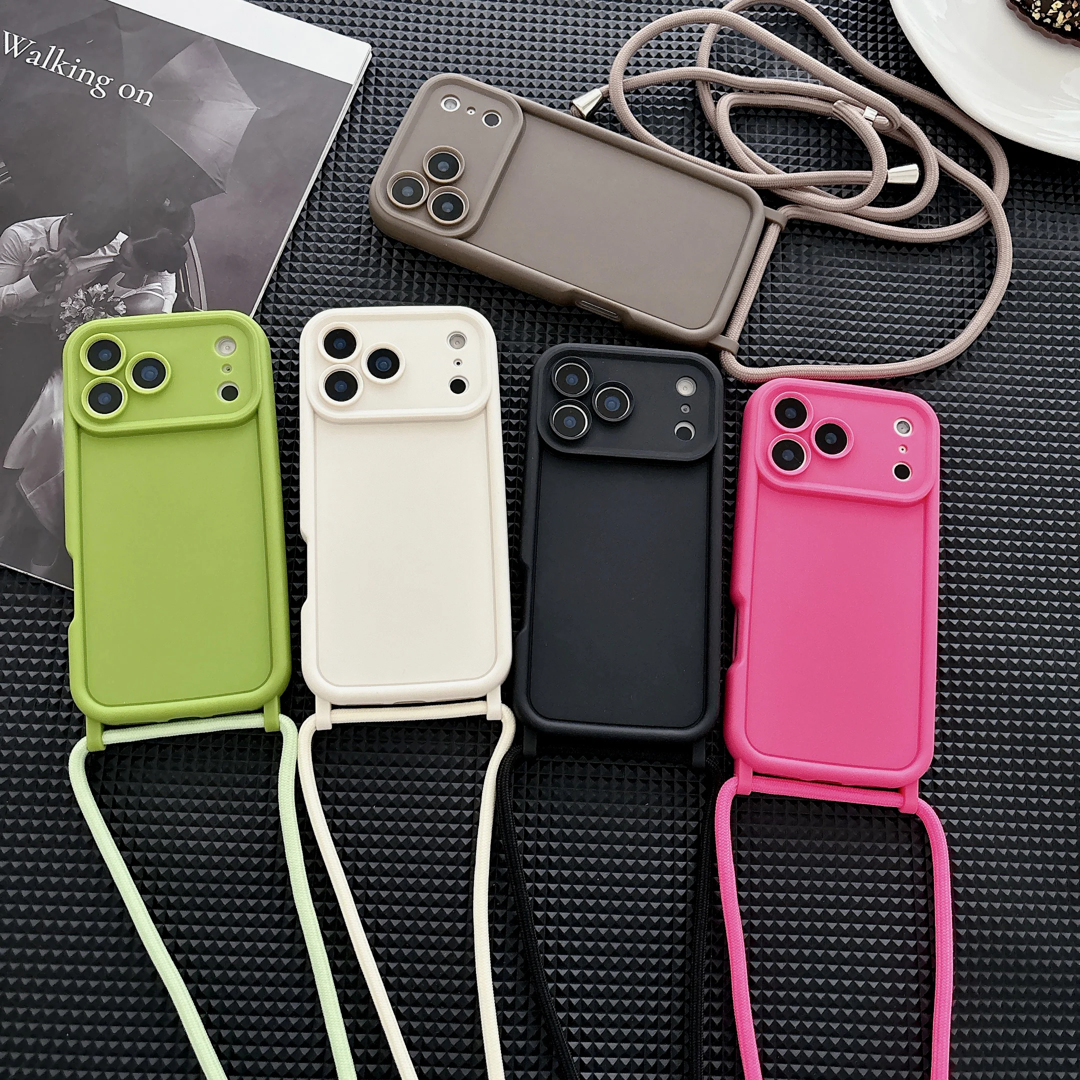 For iPhone 17 16 15 14 13 12 11 Pro Xs Max 17e 16e 7 8 Plus Air Crossbody Adjustable Lanyard Strap Phone Case Shockproof Cover view 6