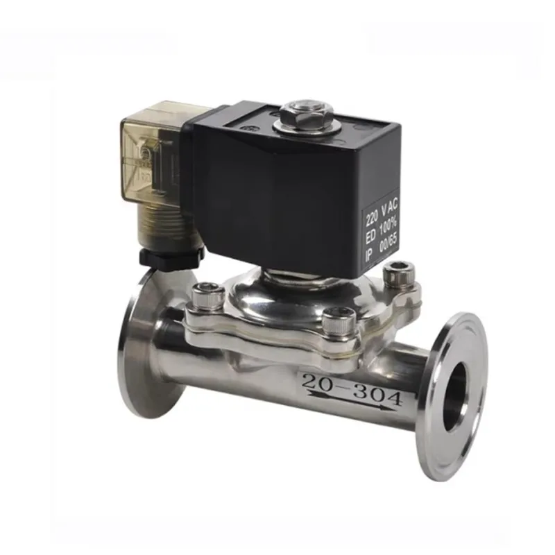 

DN15 1/2" 316L Sanitary Solenoid Valve NO High Temp 180°C Clamp