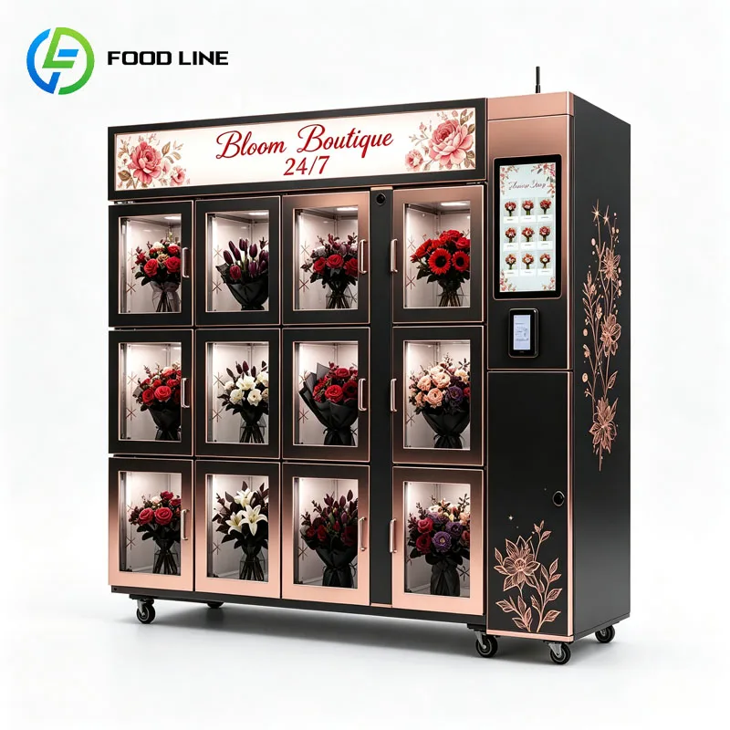Flower Vending Machine Fresh Bouquet Locker Retail Display Refrigerated Automatic Floral Customized