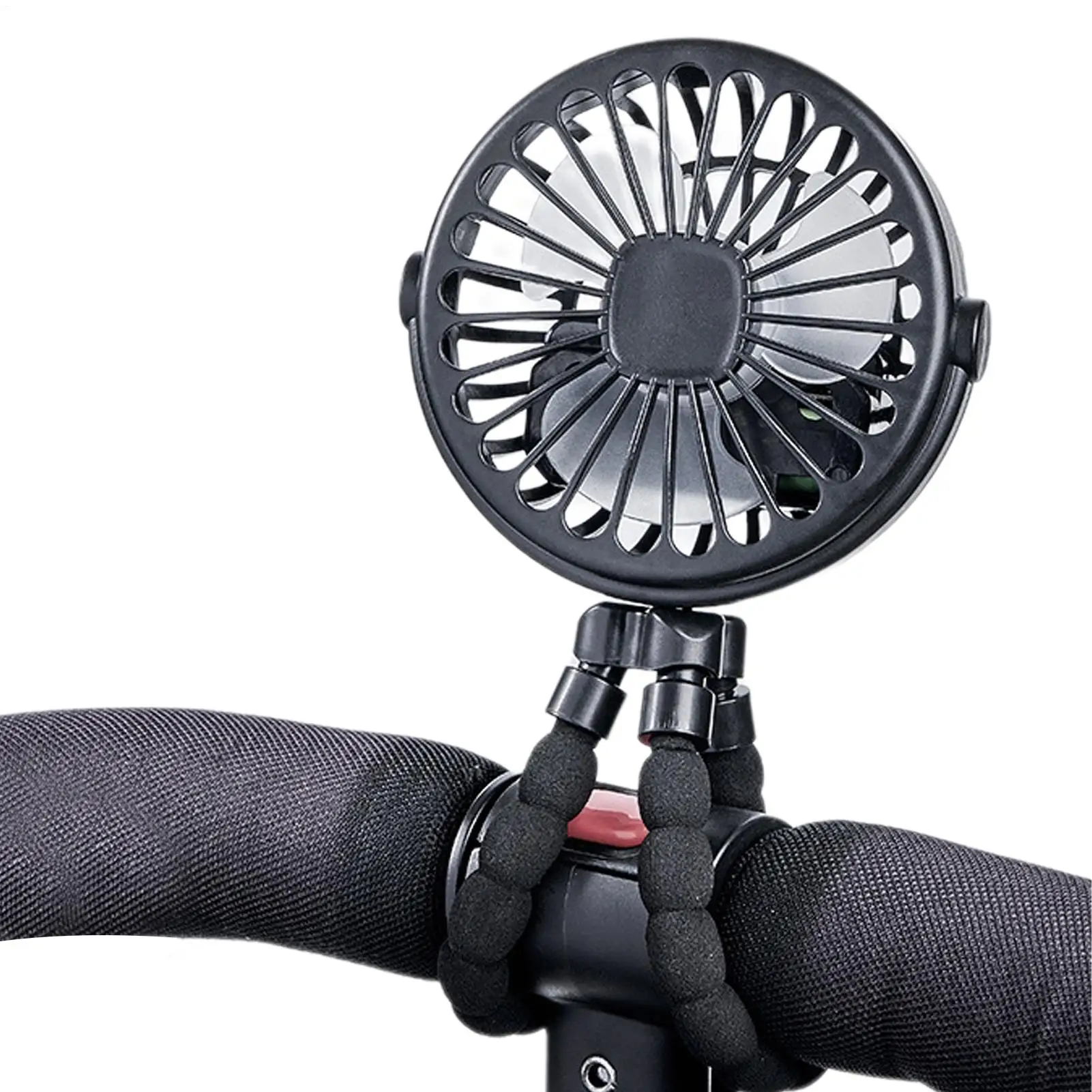 1pcs Baby Stroller Fan Mini Portable Outdoor Fan USB 3 Speed Flexible Octopus Fan Tripod Clip on Handheld Fan for Stroller Crib
