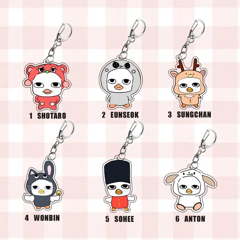 Kpop Idol RIIZE Cartoon  Acrylic Key Ring Double Sided Sandwich Printing Keychains