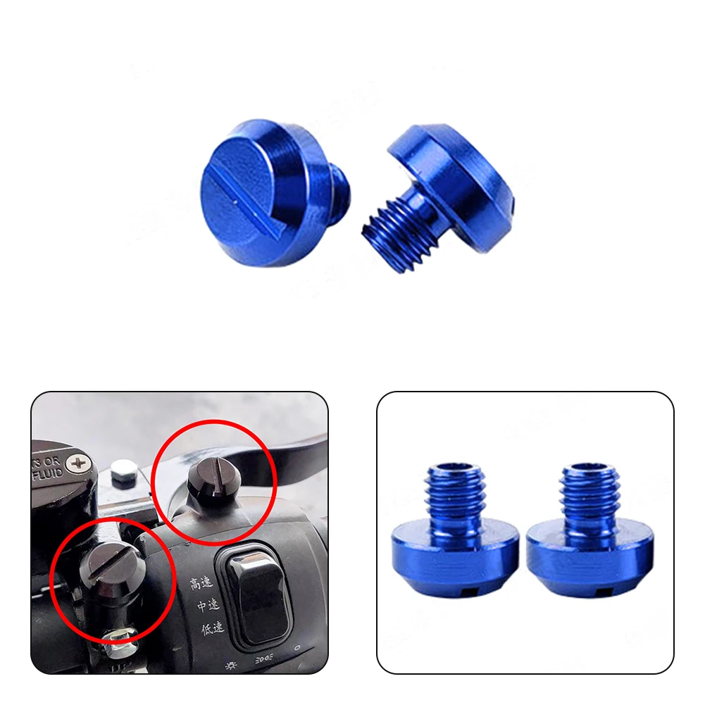 Aluminum CNC Screw Cap for Rearview Mirror Mounting Hole 1 Pair Compatible with M8 Thread on Motorcycle and E-Bike Handlebars