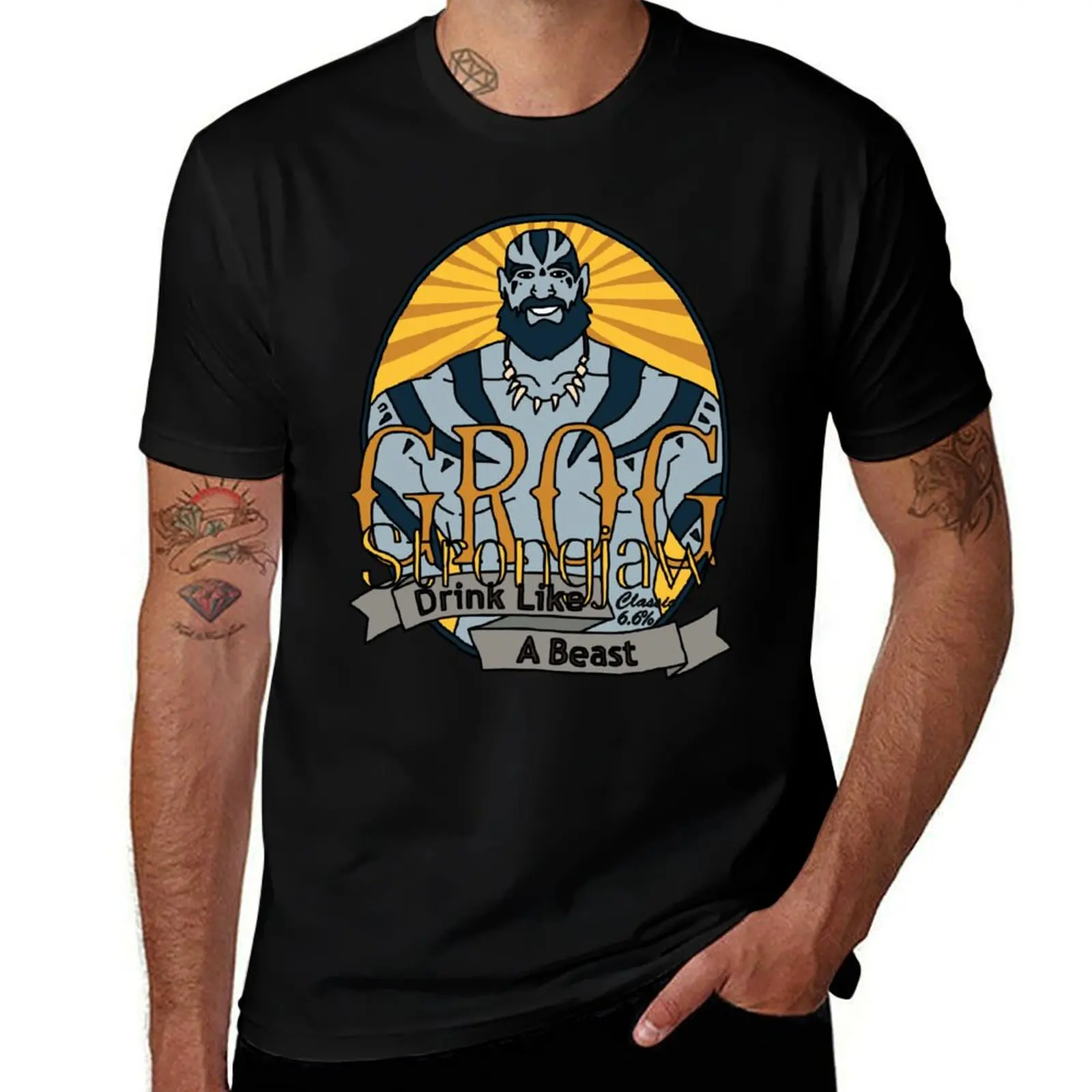 

God-Like Grog T-Shirt vintage oversizeds Anime t-shirt anime shirt mens workout shirts