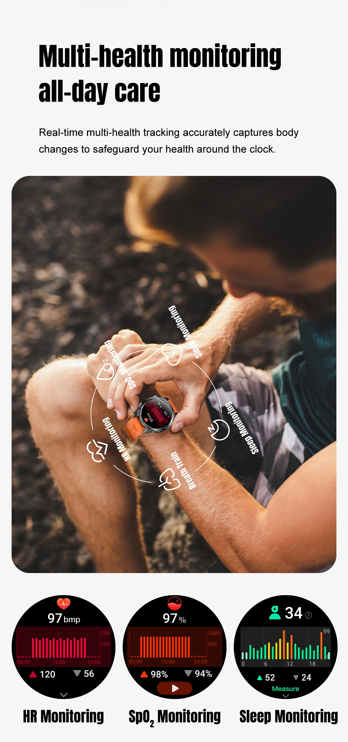 2026 neue 1400mAh Ultra-Langzeit-Standby-Smartwatch, speziell für Outdoor-Abenteuersportarten, drahtlose Kommunikation und Kompass entwickelt. – Detail 12