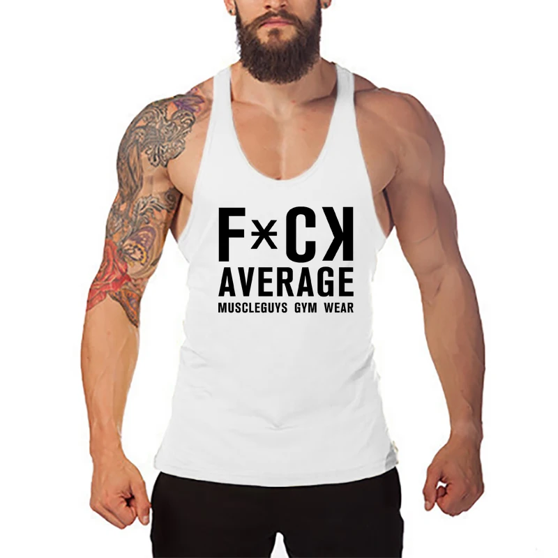 Gyms Bodybuilding Tank Tops Mens Workout Muscle Vests Summer Sleeveless Fitness Sport Clothing Cotton Breathable Y-back T-shirts