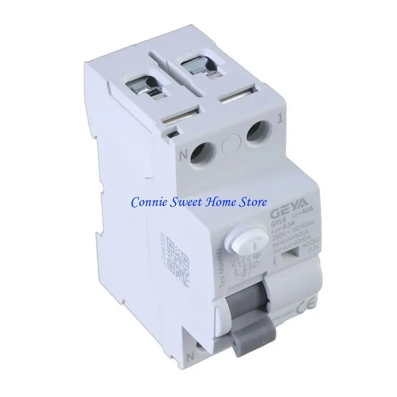 LXAF RCCB GYL9,2P 40A Residual Current 6KA Breaking Capacity, Din Mount Earth Fault protections for Residential and Commercial
