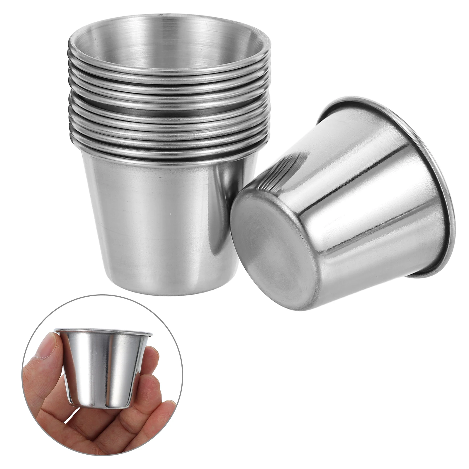 

12Pcs 45ml Portable Spirits Cup Stainless Steel Durable Anti-Rust Shatterproof Perfect for Camping Pool Boating Deck