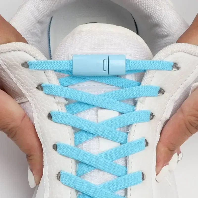 Magnetische Elastische Schnürsenkel für Sneaker - Knotenlose Flache Doppel-Elastik-Schnürsenkel für Kinder & Erwachsene - Einfach Anzuziehende Schnürsenkel