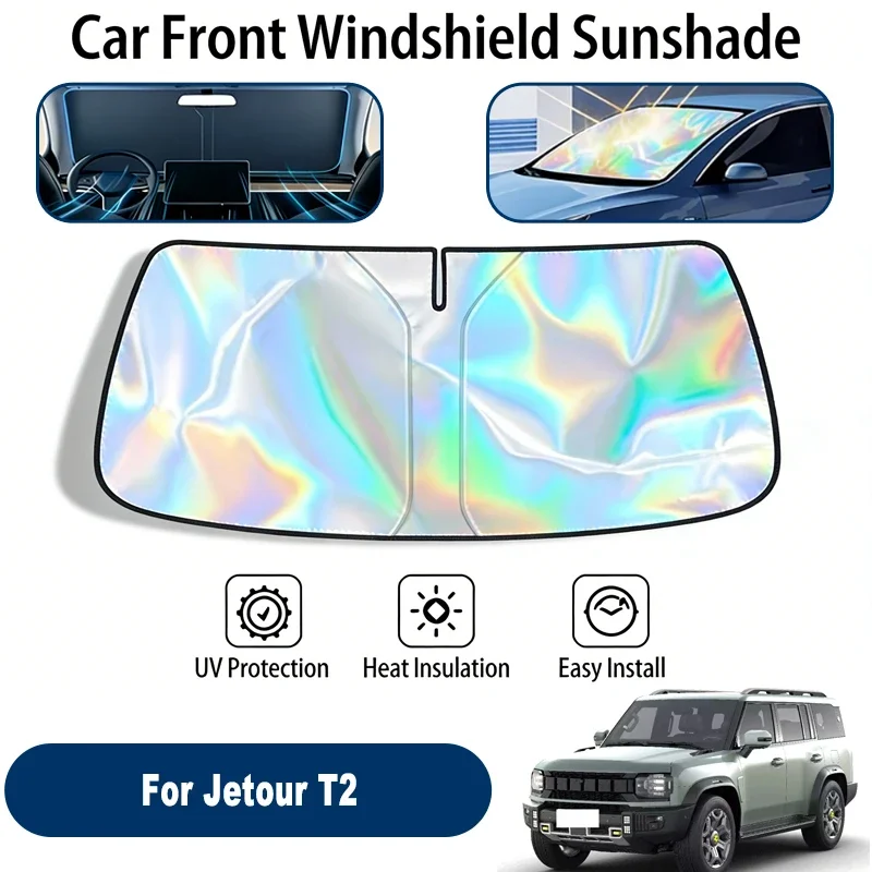 

Car Windshield Sun Shade UV Reflective Sun Visor Protection Cover For Jetour T2 2024-2026
