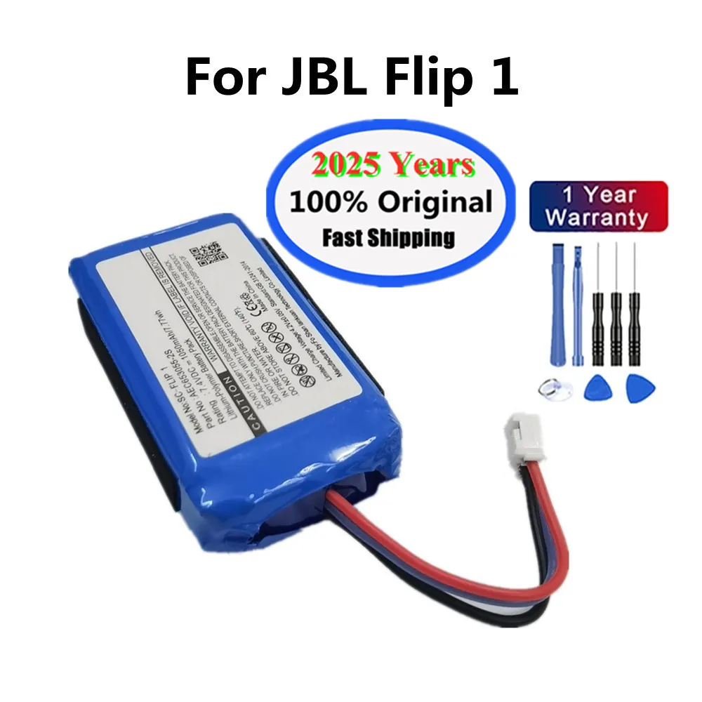 2025 Years Original Speaker Battery For JBL Flip1 Flip 1 AEC653055-2S 1050mAh Special Edition Bluetooth Audio battery Bateria