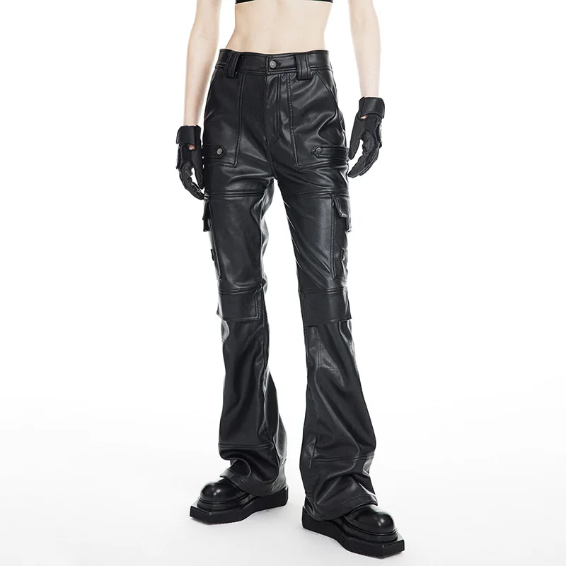 

New Coming Stylish Genuine Lamb Skin Leather Motorcycle Leather Pants