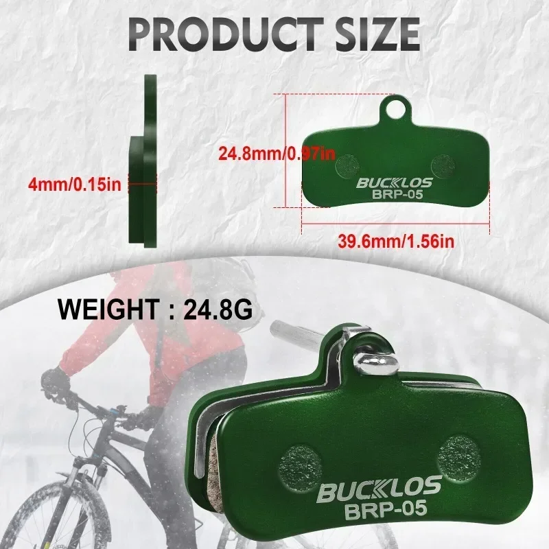 BUCKLOS Bicycle Disc Brake Pads for Shimano D01S D03S Disk Brake N03A Bike Pad M8120 M7120 M810 Ceramic Resin Bike Brake Pads