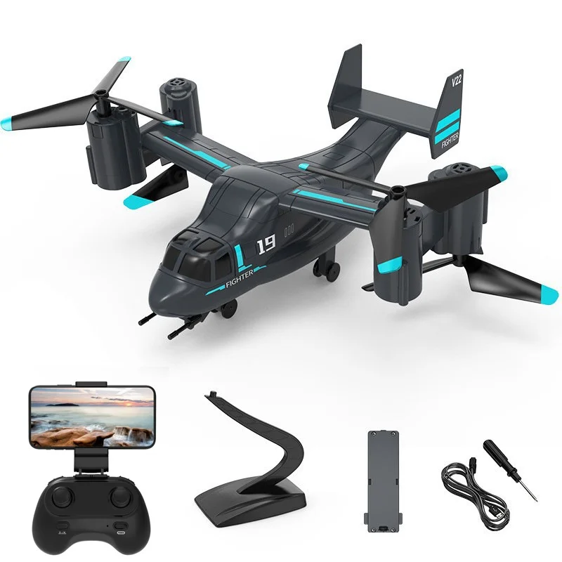V993 Osprey Helicopter Drone-30 Min Flight,328ft Range Altitude Hold,3D Flips,Gyro&LED Lights, Ready to Fly Gift for Kids Adults