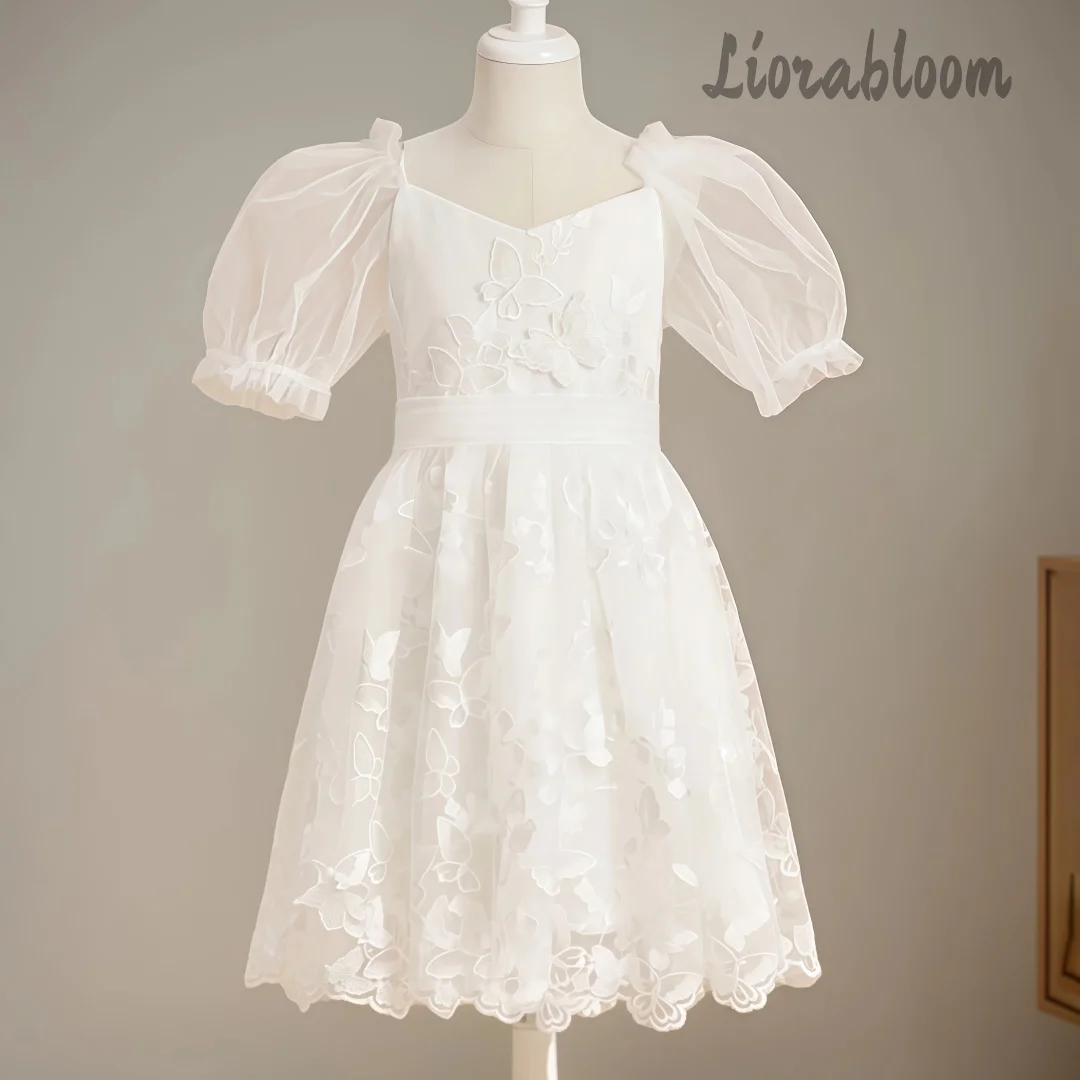Abito Formale su Misura per Ragazze, Vestito in Pizzo a Mezza Manica, Abbigliamento Formale per Ragazze, Abito da Cerimonia per Donne, Vestito da Sposa