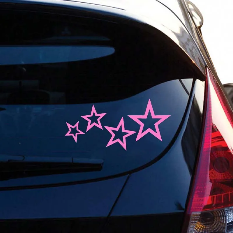 Five-pointed star car sticker 1 piece, car decoration sticker, simple and elegant car sticker