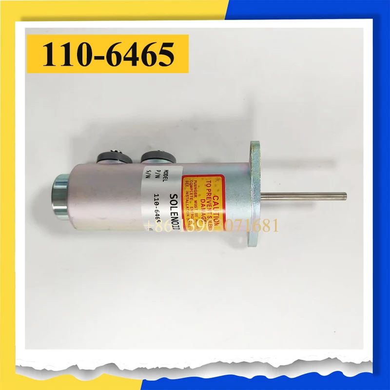110-6465 Fuel Shut Solenoid Valve 24V Fits for 3306 3406 Excavator Generator Parts