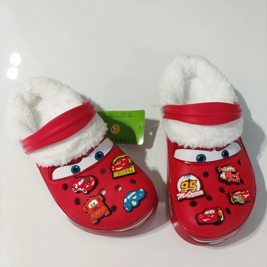 

Disney Winter Mcqueens Pixar 95 Cars Cartoon Waterproof Hole Slippers Sandals Outdoor Sand Sandals Casual With Shoel Flower Xmas