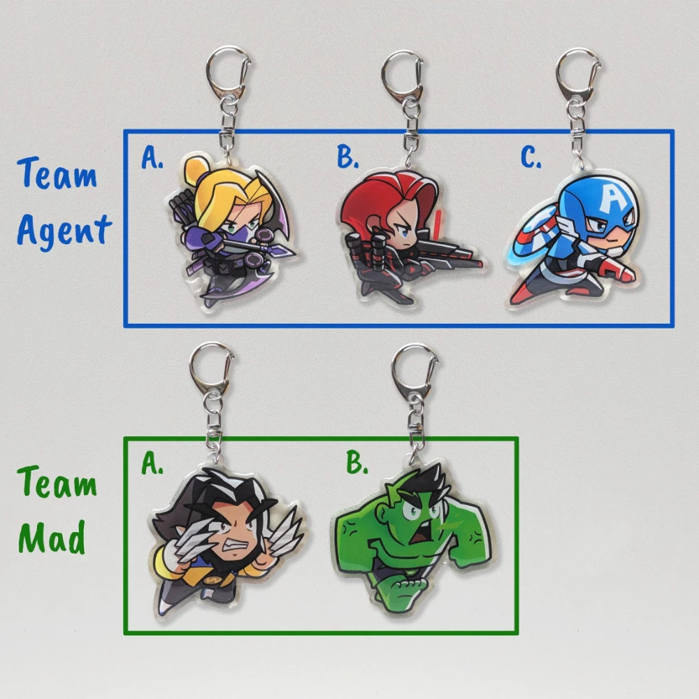 1PC Porte-clés en acrylique do - X Men Accessories avis et prix