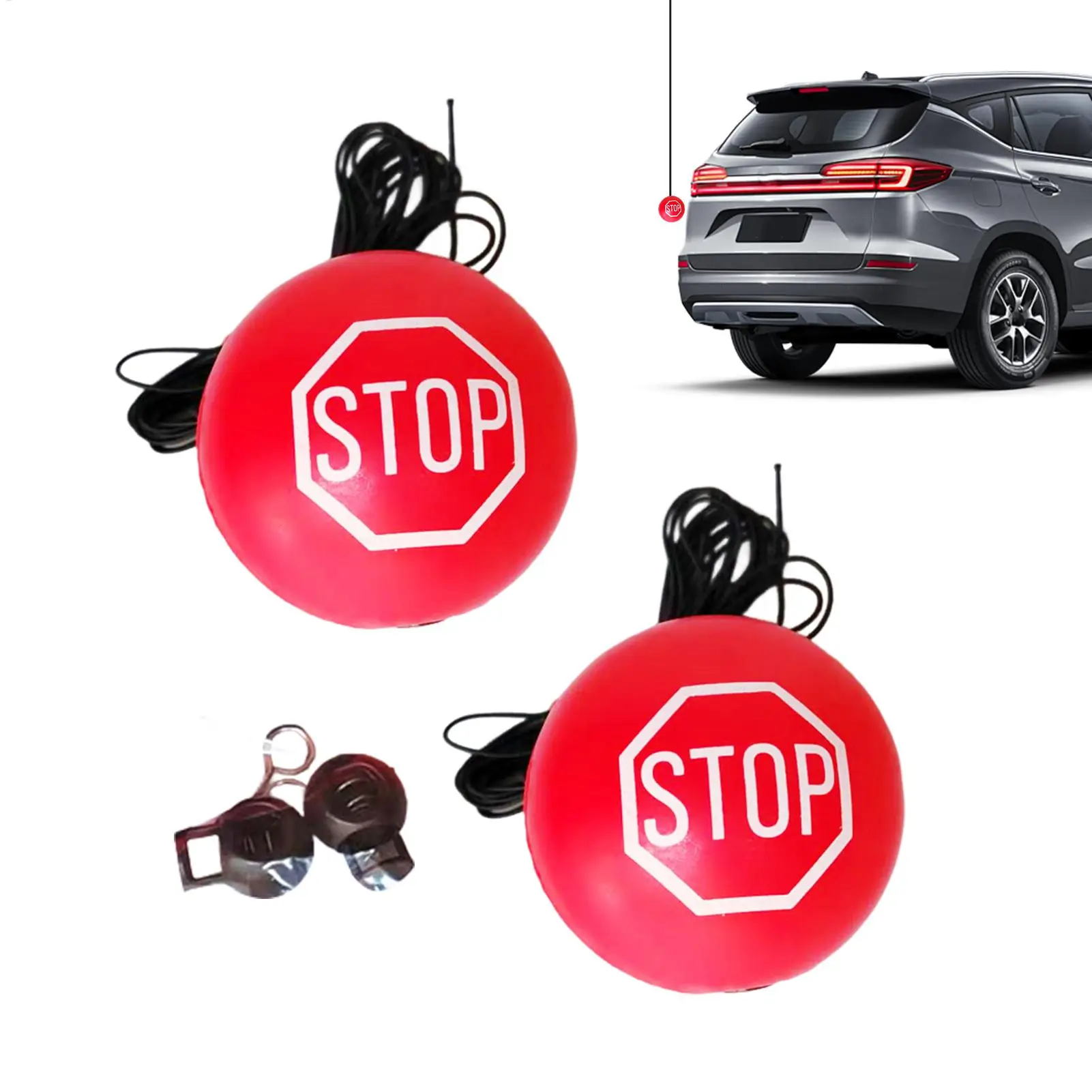 Garagen-Parkstopper mit Seil, gut sichtbare Parkhilfe für Zuhause, Auffahrt, Außenbereich, passend für SUV, Limousine, LKW, Wohnmobil, Wohnwagen