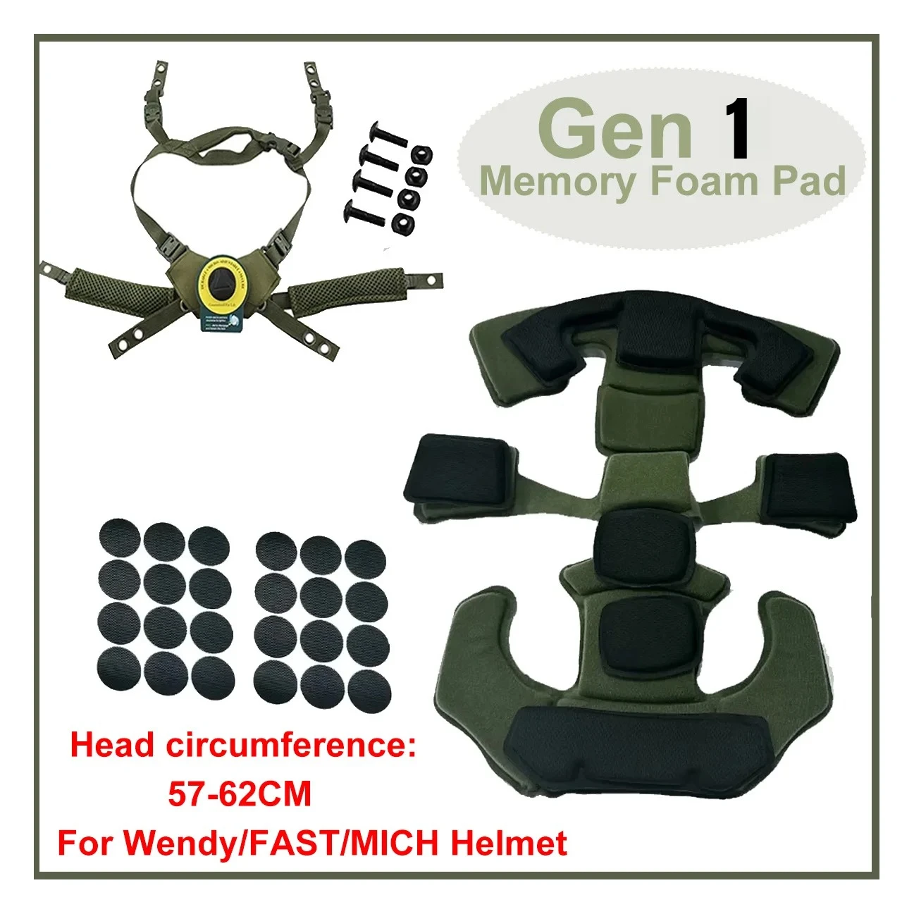 Suspensión de casco táctico Wendy FAST MICH – espuma Gen1 - imagen 5