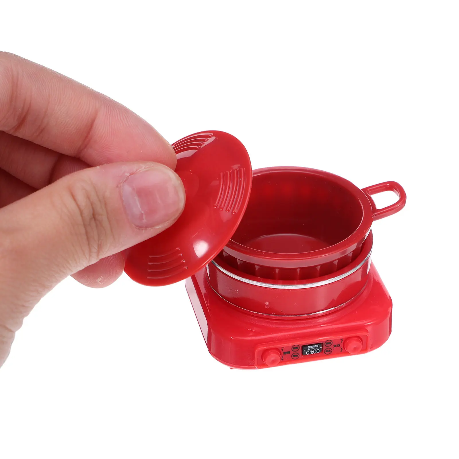 

1 set 1 Set Miniature Induction Cooker 1:12 Scale Dollhouse Kitchen Stove Plastic Simulated Electric Stove For Pretend Play