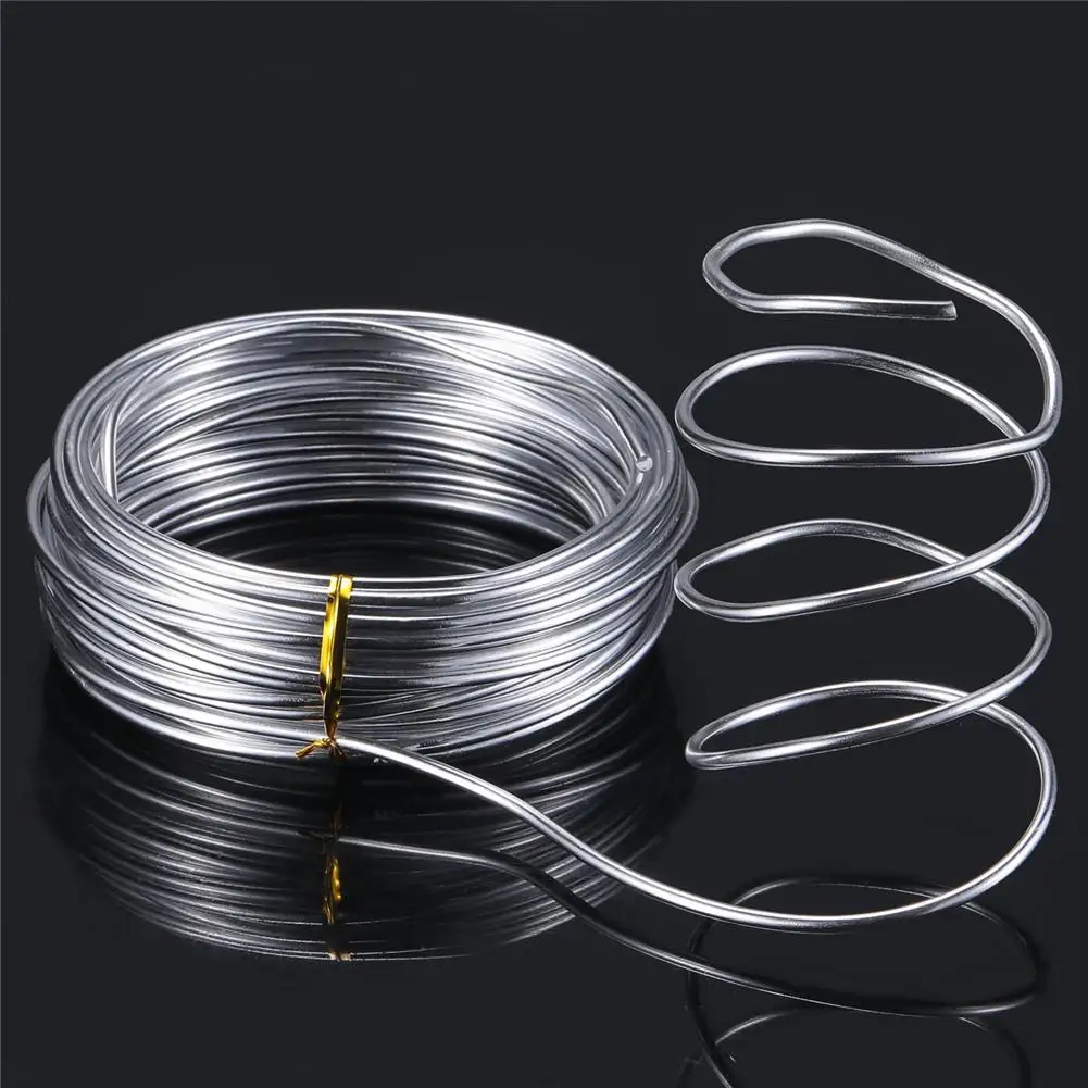 10/20m Silver Aluminum Craft Wire Versatile Bendable Metal Craft Wire For Making Dolls Skeleton DIYs Jewelry Crafts 1/1.5/2mm