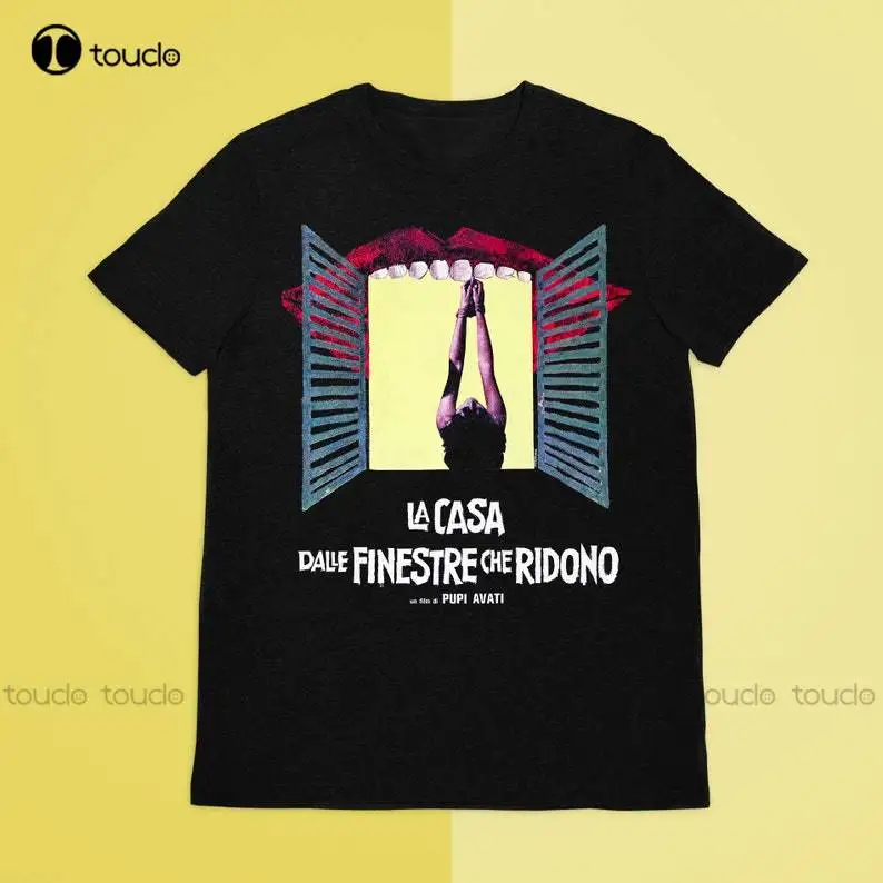 المنزل مع النوافذ الضاحكة ، الأفلام الإيطالية ، فيلم الرعب الإيطالي ، Pupi Avati ، جامع الرعب ، عبادة هدية مخصصة Xs-5Xl