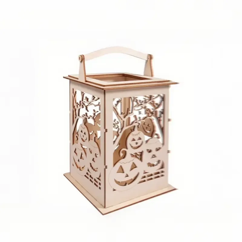 for  New Year Eco Friendly Mini Wooden Wall Hanging Laser Cut Home Decoration Handicraft Box