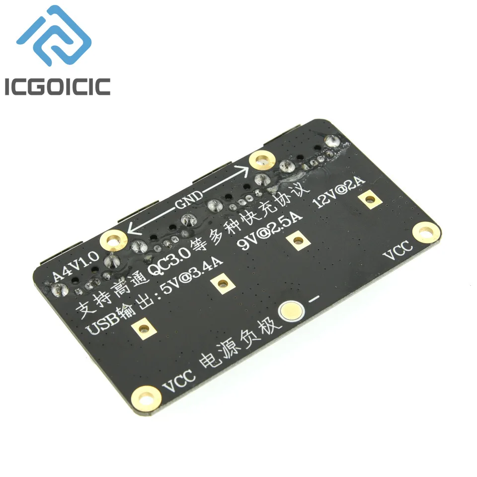 Module de charge rapide à 4 canaux 12V 24V vers QC3.0, carte de charge pour téléphone portable